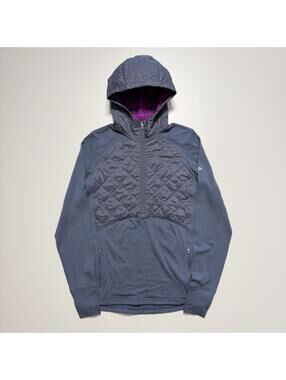 icebreaker merino ellipse half zip thermal hoody womens small